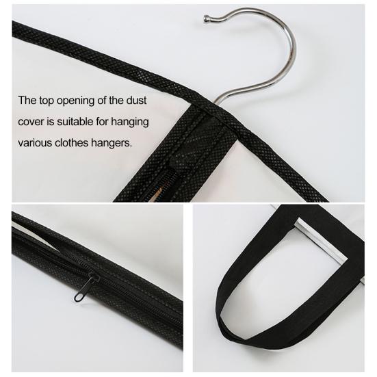 Подвесная сумка для свадебного платья Прочная моющаяся Дышащая с ручкой на молнии Пыленепроницаемый складной чехол для одежды