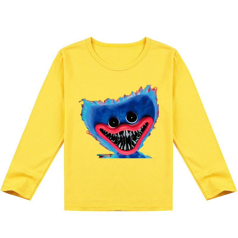 Детская футболка с длинными рукавами Huggy Wuggy Poppy Playtime Детская рубашка с длинными рукавами Y455