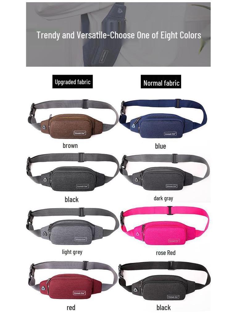 Unisex Waterproof Fanny Pack: Multifunctional Coin Purse, Mobile Phone Holder, Lightweight Running Bag for Sports