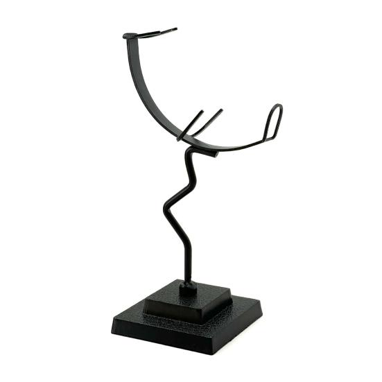 Moon Faux Crystal Display Holder Heavy Duty Metal Faux Gems Natural Stone Show Stand Home Office Desktop Decoration