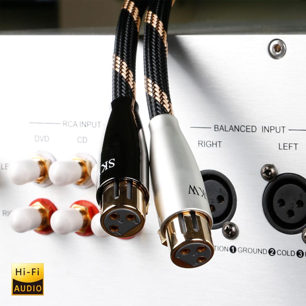SKW A пара сбалансированный XLR папа на XLR мама 3PIN микрофонный кабель 2м
