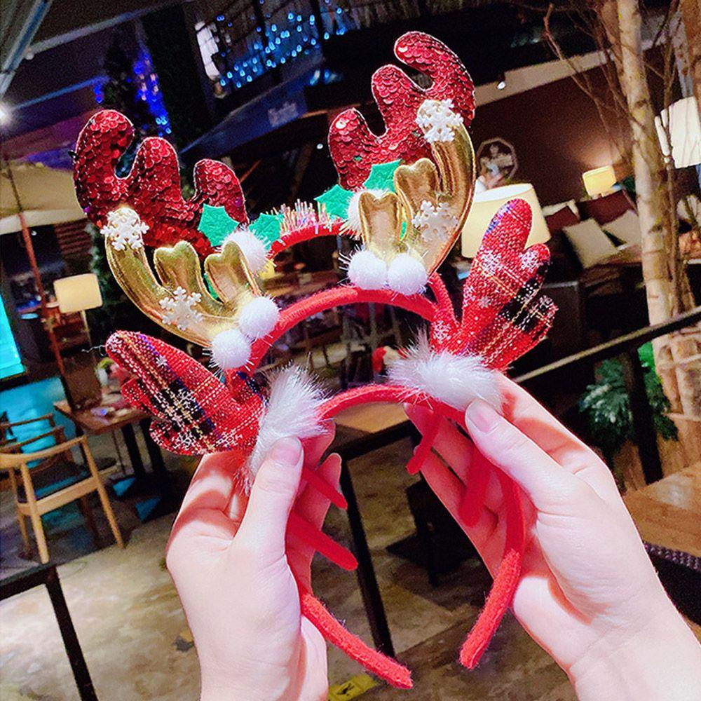 Ornaments Tree Antlers Reindeer Headwear Christmas Headbands Christmas Decorations Xmas Hairband