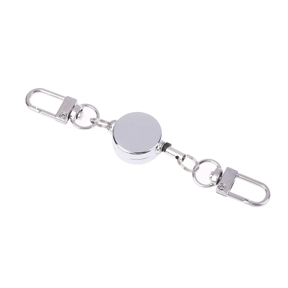 Easy-to-pull Buckle Elastic Keychain Anti-theft Sporty Retractable Key Ring  Yoyo Ski Pass ID Card