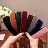3cm Autumn Winter Women Headbands Soft Velvet Fabric Sponge Padded Hoop Lady Girls Casual Shopping Face Washing Hairbands