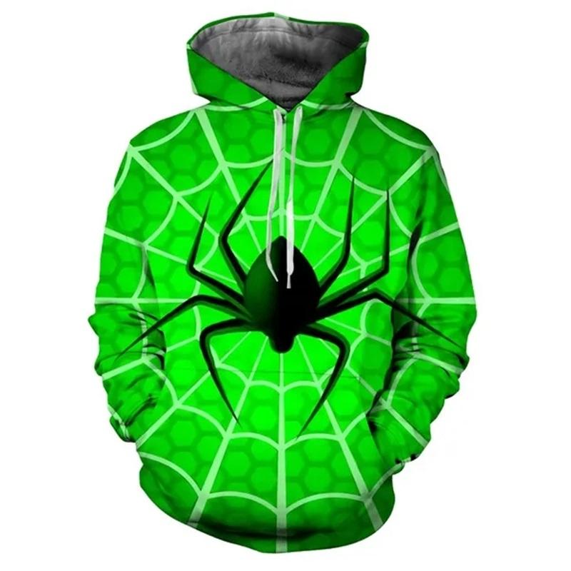 Мужские, женские, детские, классические толстовки с принтом в виде паука, новые, персонализированные, с принтом паука, хип-хоп, уличная одежда, джемпер для пары, толстовки