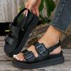 Summer Thick-soled Muffin Flat-soled Roman Sandals