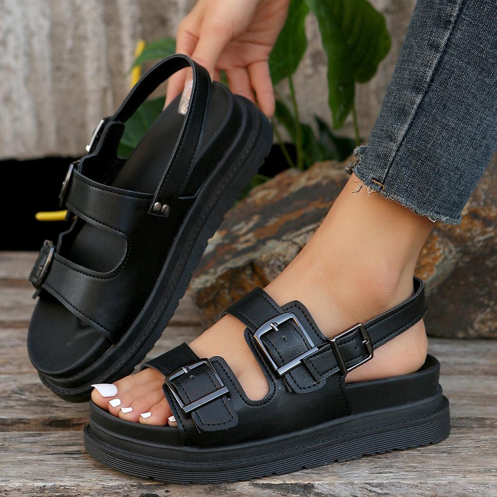 Summer Thick-soled Muffin Flat-soled Roman Sandals