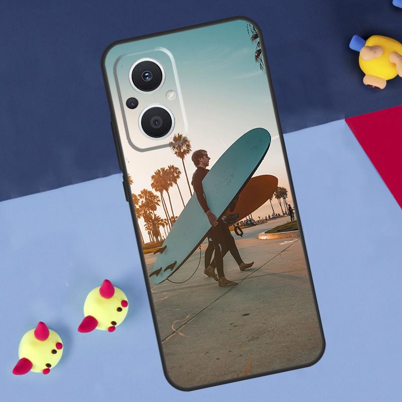 Чехол для OPPO Reno 14 13 12 11 10 Pro 8T 11F 12F 13F 14F 7 8 Lite OPPO Find X8 X6 X5 X9 Pro с рисунком 'Серф Серфборд'
