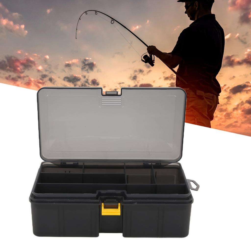 Коробка для хранения рыболовных приманок, двухслойная многофункциональная пластиковая коробка для аксессуаров для рыболовных снастей