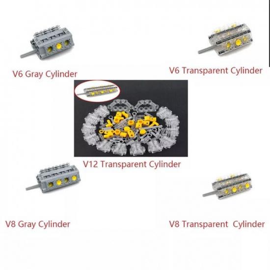 Новые детали Technic Блок цилиндров поршня V6 V2 V4 Кирпичики Модель DIY Игрушка для le*go