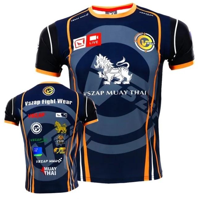 Boxing Muaythai Kickboxing Wrestling MMA UFC Tshirt Men Summer Quick Dry Material Art Short Sleeve Top Casual O-neck Fitness Loose Pullover