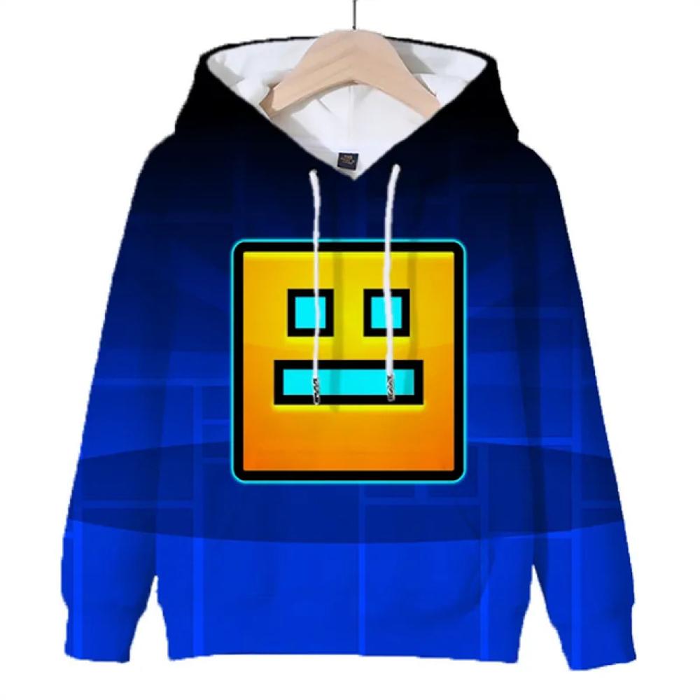 Детские толстовки с принтом «геометрическая черта» и 3d принтом мультфильмов, толстовки с капюшоном для девочек и мальчиков, детские пуловеры, пальто