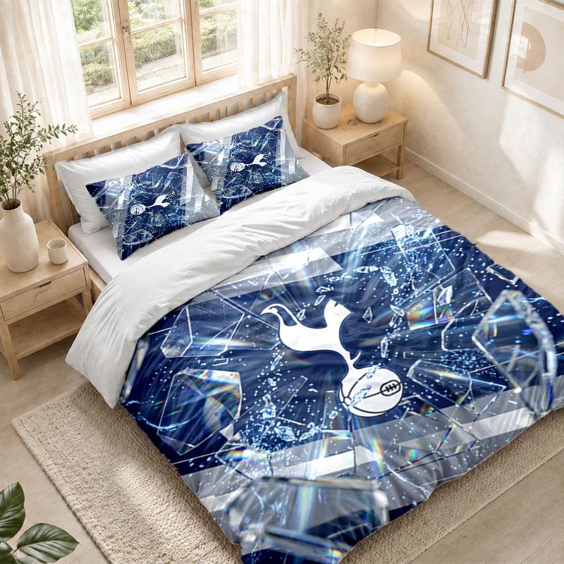 Bedding Set 1 Duvet Cover 2 Pillowcases Tottenham Hotspur Print Bedroom Home Decoration