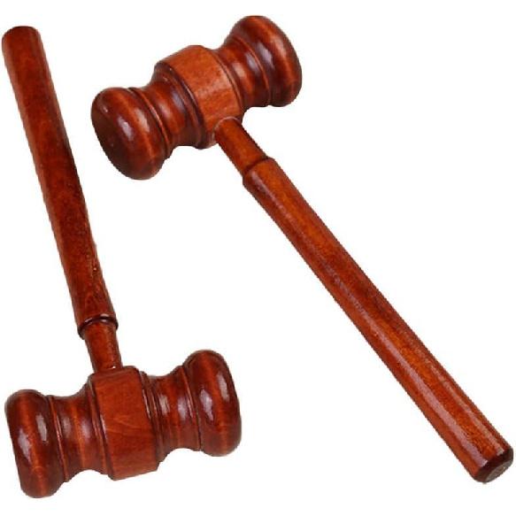 2 Pcs Wood Judge Gavels Auction Court Gavels Wooden Judge Hammers Wood Hammer Props Judge Costume Accessories for Lawyer Courtroom,Auction Sale 3.2 x