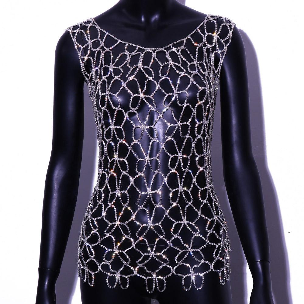 Stonefans Fashion Bodysuit Women Butterfly Body Chain Harness Jewelry Festival Feminine Rhinestone Bikini Skirt Chain Decoration