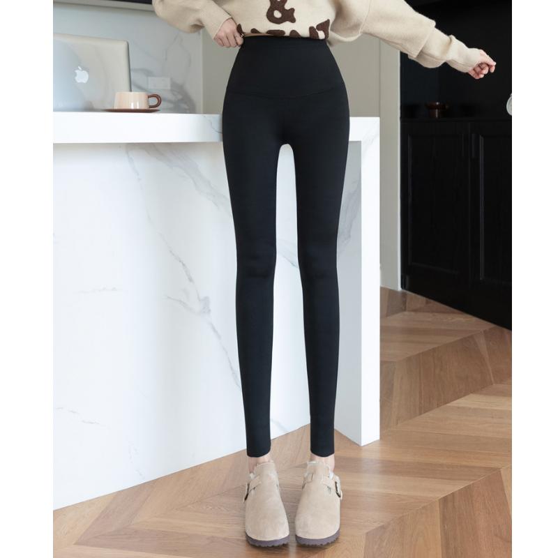 HI-FASHION Plus Size Зимние женские бархатные утепленные леггинсы Теплые брюки на пуговицах Утягивающие кашемировые утепленные леггинсы с флисовыми брюками