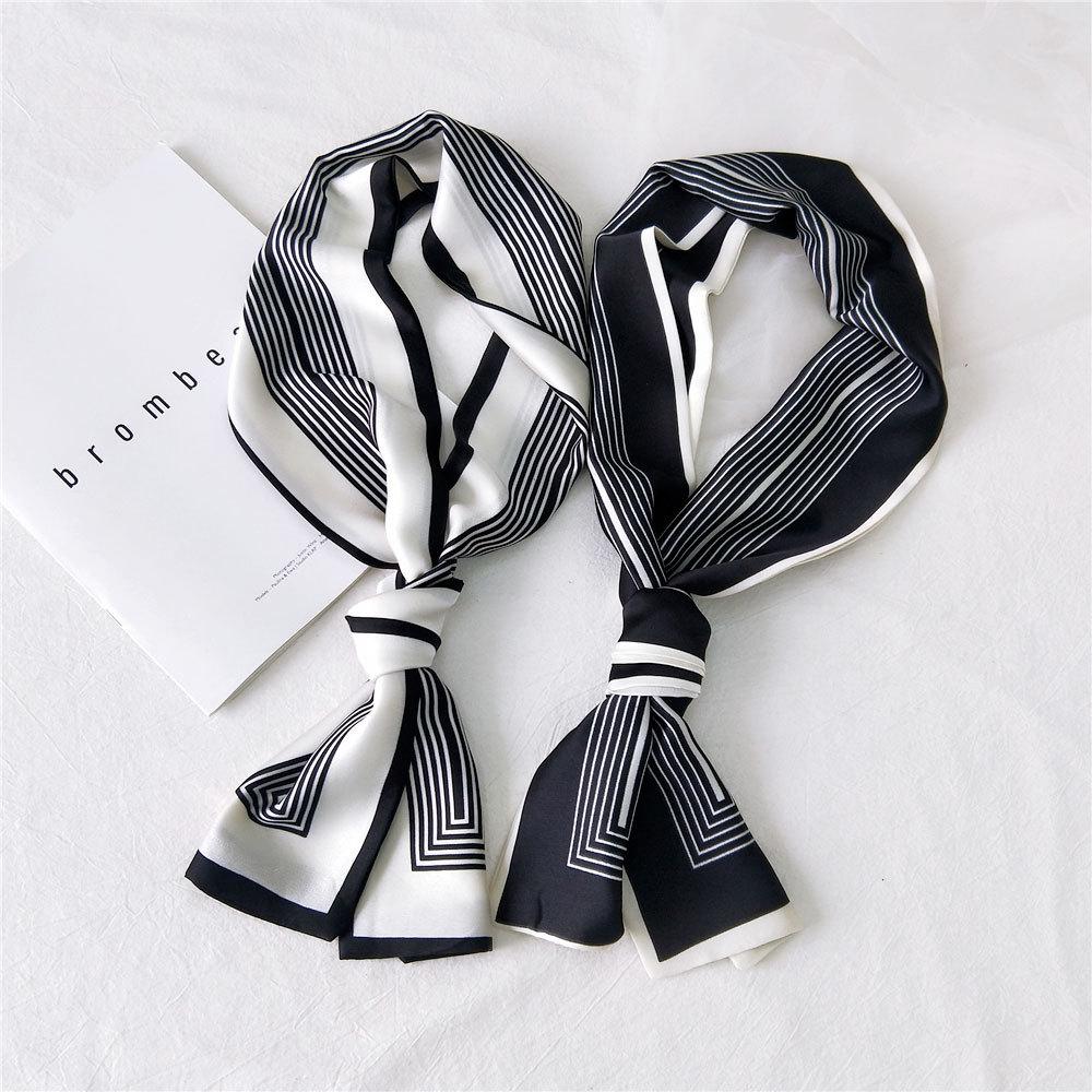 New Scarves Silk Scarves Women'S Spring And Autumn Season Long Decorative Professional Scarves Summer Thin Styles Paired With Shirts Stylish