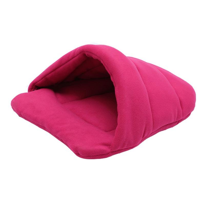 Haustier Hund Höhle Bett Dickes Fleece Warm Weich Pantoffel Form Betten Welpen Katzen Zelt Schlafmatten Winter Haustiere Innen Dreieck Nest