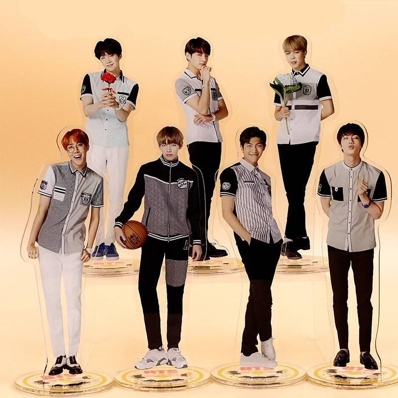 Универсальная двусторонняя акриловая фигурка-подставка K-pop звезды BTS Bangtan Boys для любого пространства