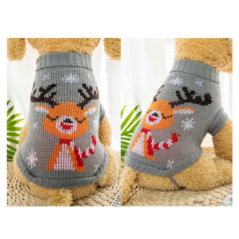 Свитер для собак, рождественская зимняя теплая одежда для собак маленьких собак, кошек, вязаное пальто для щенков, костюм французского бульдога, чихуахуа, йорка