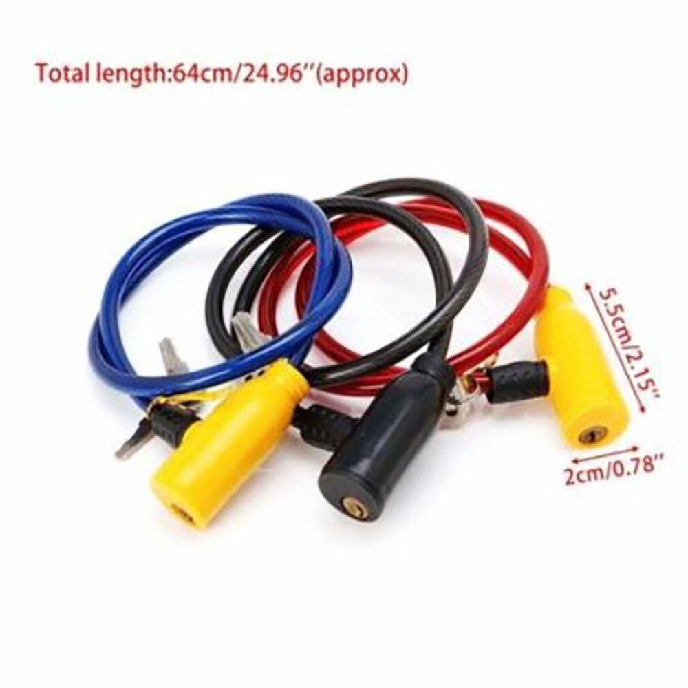 8x640mm Hot With 2 Keys Bike Security Cycling Scooter Safety Bicycle Lock Cable Anti-Theft