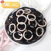 Plain High Elastic Hair Rope Seamless Rubber Band Morandi Color 50pcs (random Color)