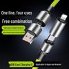High-Power 240W 4-in-1 Data Cable, 1.5M, Compatible with Huawei, Xiaomi, Vivo, Oppo