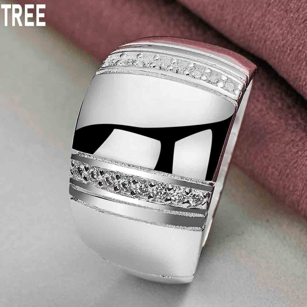 Кольцо из гладкого серебра 925 пробы с цирконием AAA, изысканное, модное, свадебное украшение