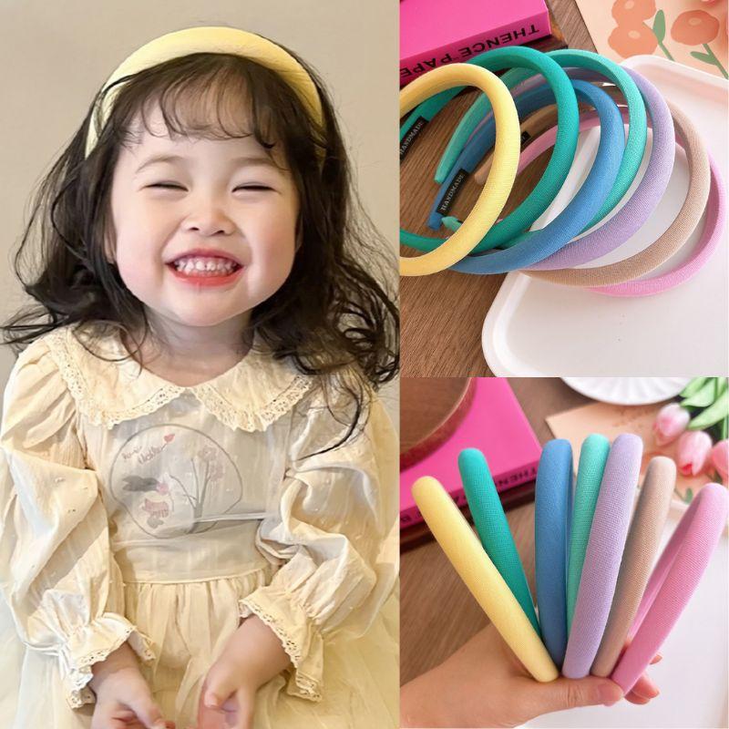 1 Piece Candy Color Hair Band for Kids Girl Simplicity Korean Fashion Hair Hoop for Little Girl Cute Headwear Hair Accessories