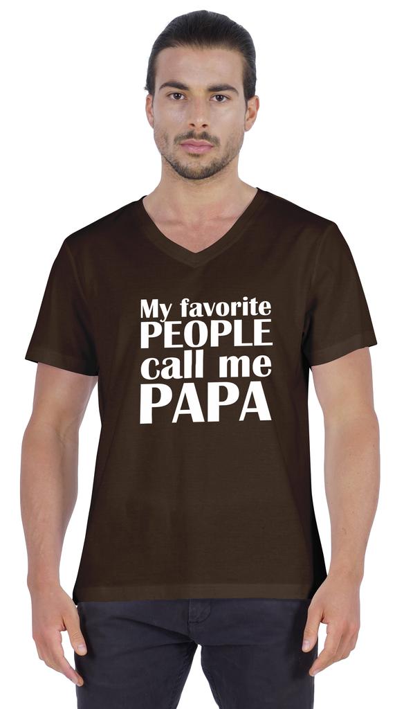Inkmeso Мужская футболка Мои любимые люди называют меня папой Футболка с надписью «Письмо» в подарок папе Футболка для гордого папы и