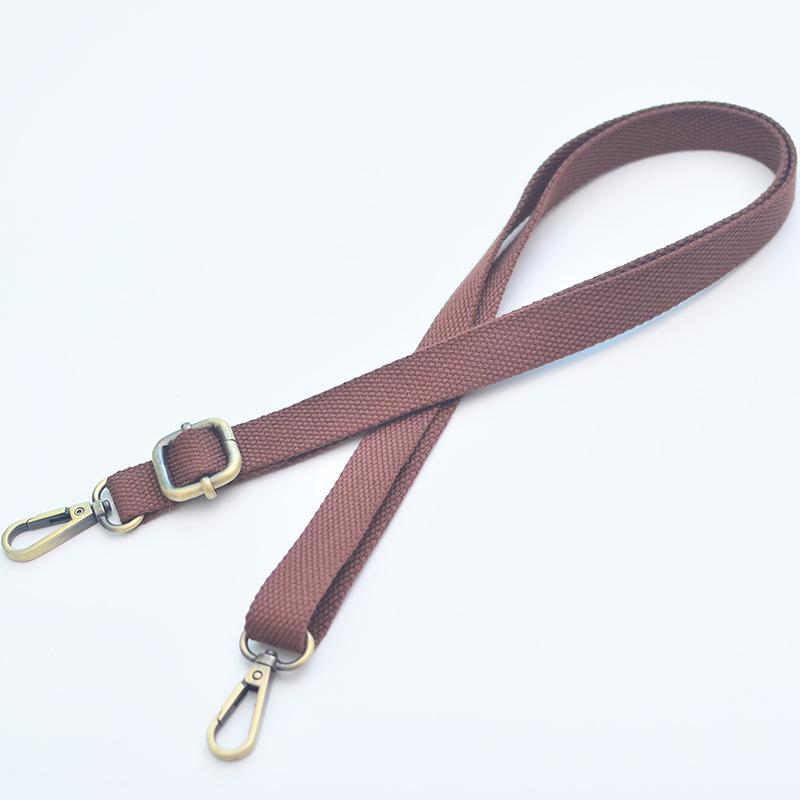 Регулируемый 20-миллиметровый холщовый плечевой ремень с бронзовой пряжкой - утолщенный аксессуар для женской сумки через плечо
