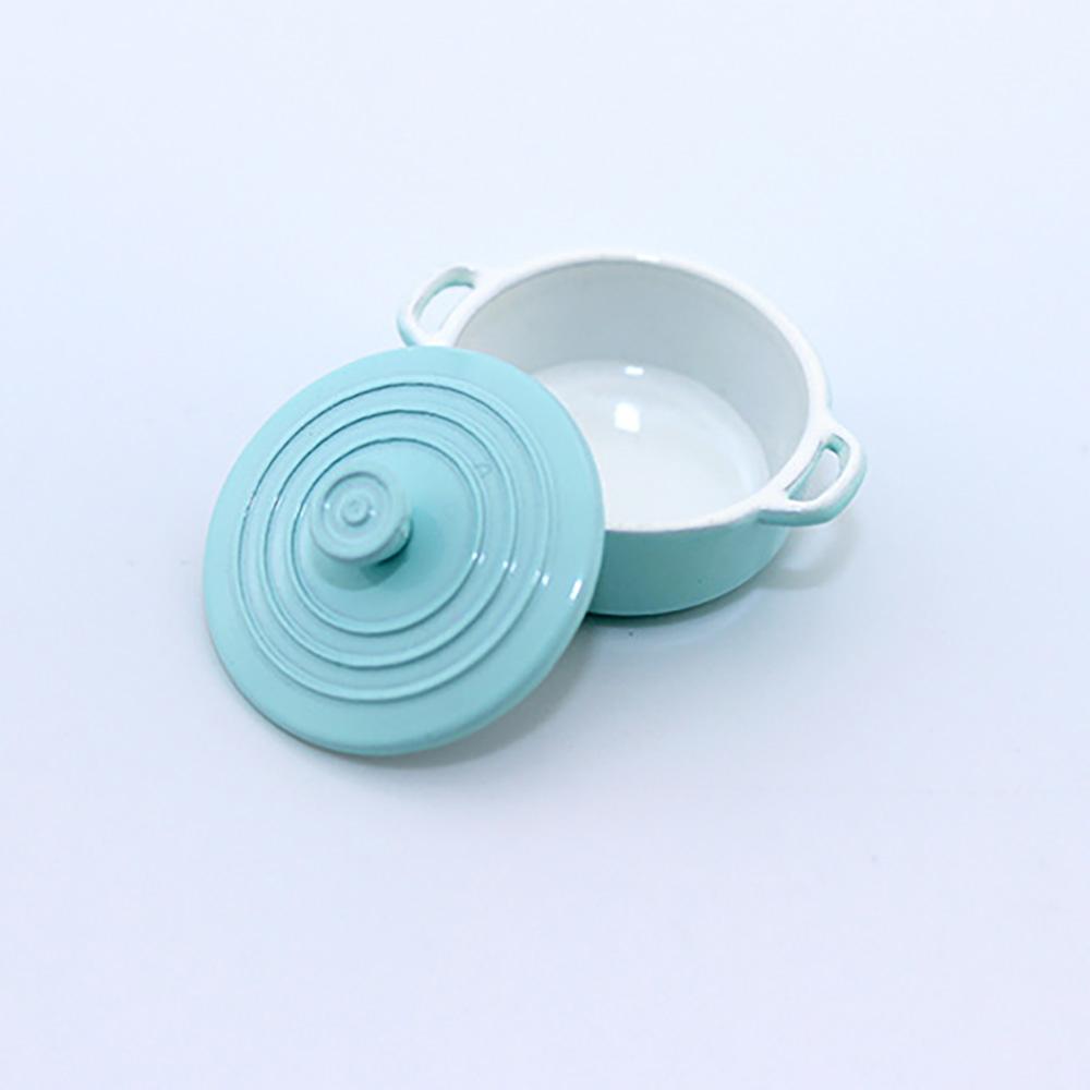 1Pcs 1/12 Dollhouse Miniature Accessories Mini Soup Pot Simulation Furniture Kitchen Kitchenware for Doll House Home Decoration