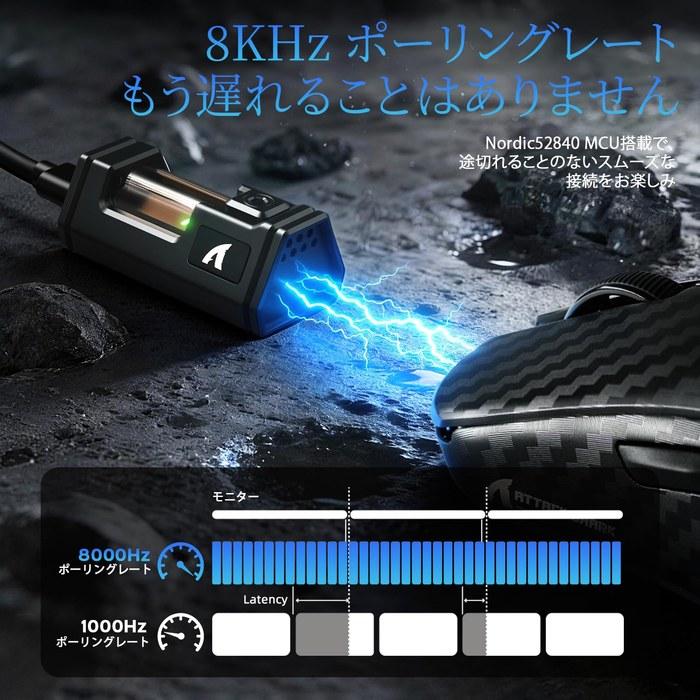 Беспроводная игровая мышь ATTACK SHARK R11Ultra – 49 г, Углеродное волокно, 42000 DPI, Bluetooth/Проводная/2,4 ГГц