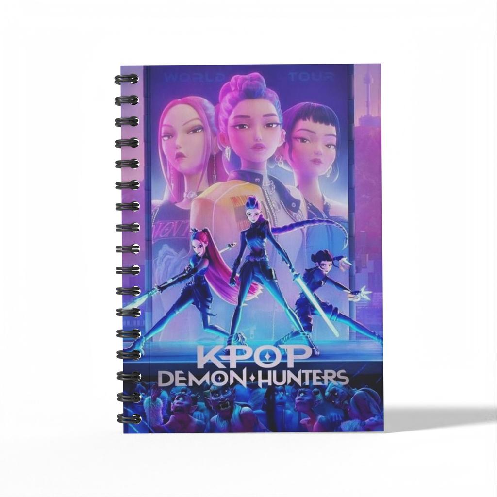 4pcs K-pop Demon Hunter Witch Hunting Squad Surrounding Students A6 Coil Notebook Student Stationery