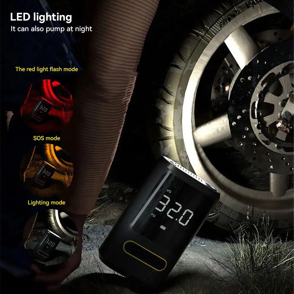 Насос-инфлятор для автомобиля 150 фунтов на квадратный дюйм, портативный электрический насос-компрессор, насос с цифровым дисплеем для мотоциклов, велосипедов, мячей и зарядное устройство для телефона