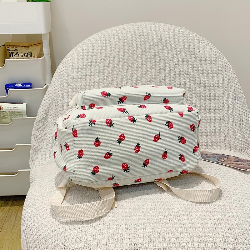 Большая вместимость школьного рюкзака с фруктовым узором