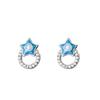 Blue Star Earrings Small and Cute Women's Earrings Light Luxury High-end Versatile Earrings
