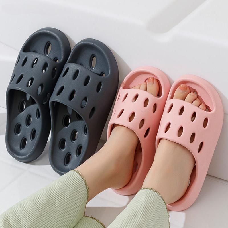 Мужские и женские домашние тапочки для ванной комнаты, протекающие быстросохнущие тапочки для душа, легкие водонепроницаемые пляжные шлепанцы, шлепанцы для плавания