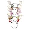 Plastic LED Glow Headband LED Lights Luminous Deer Horn Hair Band Flashing Headband  Children Toys
