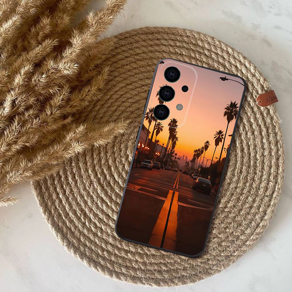 Travel Los Angeles California Phone Case For Samsung S25,S24,S21,S22,S23,S30,Ultra,S20,Plus,Fe,Lite,Note,10,9,5G Black Cover