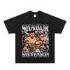 Футболка-коллаж Shakur Stevenson Boxing Pro Мягкий хлопок Смелый принт Свободный крой Городской стритвир для стильных людей