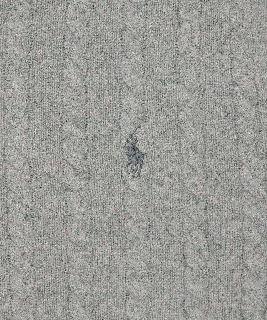 POLO RALPH LAUREN Cable Knit Wool Cotton Sweater - Grey