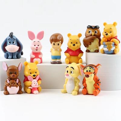 MINISO 10 шт./набор Аниме Мультфильм Винни Пух Фигурка Игрушка Пух Тигра Ослик Пятачок Фигурка Кукла Игрушки Рождественский подарок