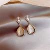 Elegant Fashion Korean Zircon Opal Dangle Earrings for Women Girl Gift Jewelry Wholesale