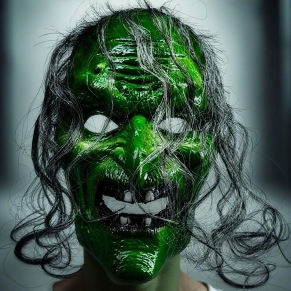 Creativity Scary Witch Mask Realistic Full Face Mask Novelty Halloween Witch Mask Male Female