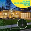 4pcs Iron Torch Stand Stakes Corrosion Resistant Garden Stakes Outdoor Light Stakes Set for Garden Lights & Umbrellas