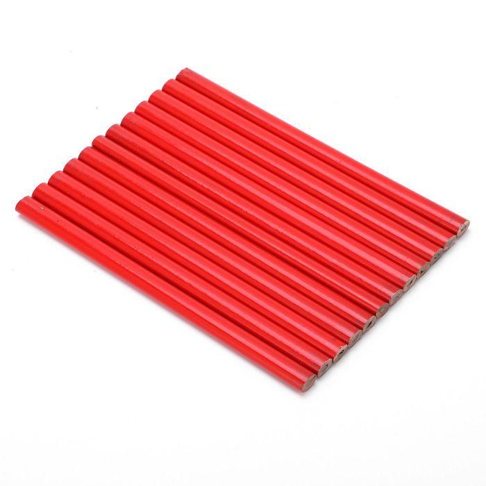 Карандаши столярные - PNUATICM - Набор 12 штук - Черный грифель - Двусторонние