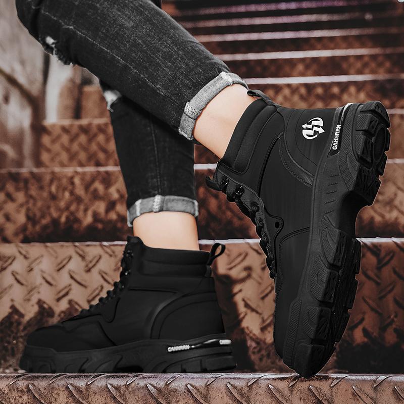 Новые модные осенние и зимние мужские высокие ботинки martin для студентов, трендовые рабочие туфли на мягкой подошве для мальчиков, кроссовки Martin с защитой труда