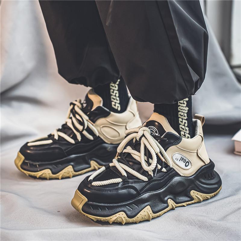 Новые модные кожаные повседневные кроссовки мужские дизайнерские кроссовки мужские туфли на платформе уличные массивные кроссовки мужские zapatillas de hombre