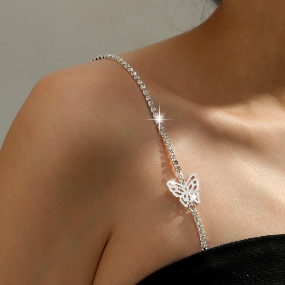 Removable Shoulder Straps Crystal Shoulder Belts Summer Underwear Straps  for Women